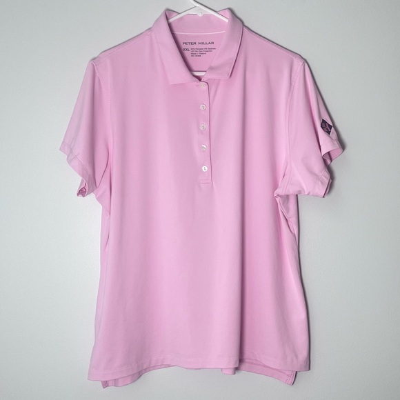 Peter Millar Women's Golf Polo Pink UPF 50+ Size XXL - Picture 1 of 9